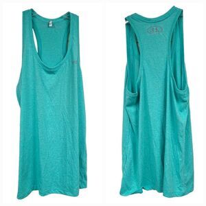 Women's Under Armour Threadborne Tank Top Loose Heat Gear Training Fitness Mint